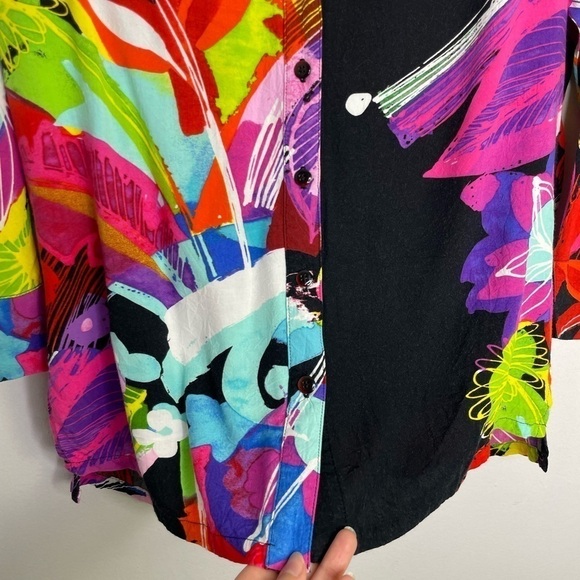 Jams World Caviar unique colorful artsy print blouse - Picture 5 of 9